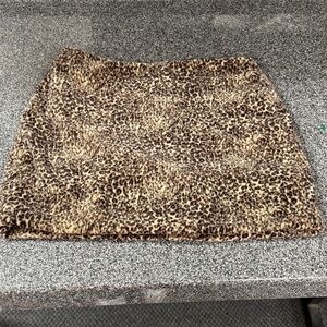 Talbots Brown Leopard Print Mini Skirt